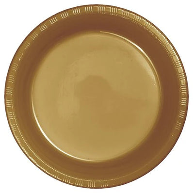 Glittering Gold 9" Round Paper Plate