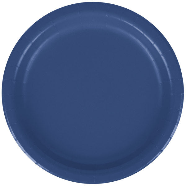 Navy Blue 7" Round Paper Plate