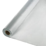 Shimmering Sliver Plastic Banquet Tablecover 40"X100'