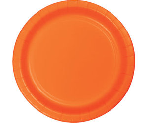 Sunkissed Orange 9" Round Paper Plate