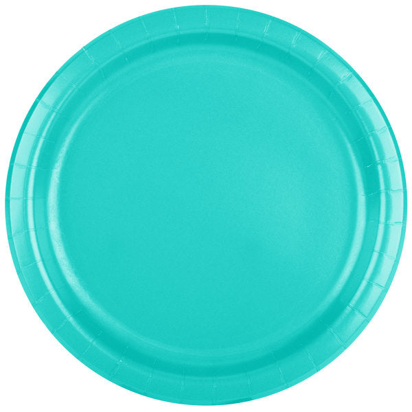 Teal Lagoon 9" Round Paper Plate