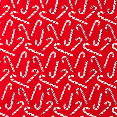 Candy Cane Red Foil Stone Wrapping Paper