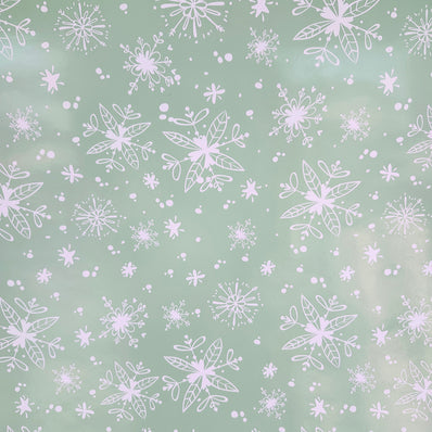 Snowy Night Green Wrapping Paper