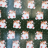 Green Vintage Santa Wrapping Paper