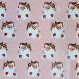 Pink Vintage Santa Wrapping Paper