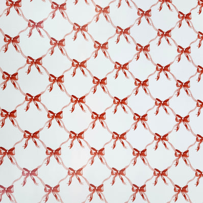 Twisty Bow Red Wrapping Paper