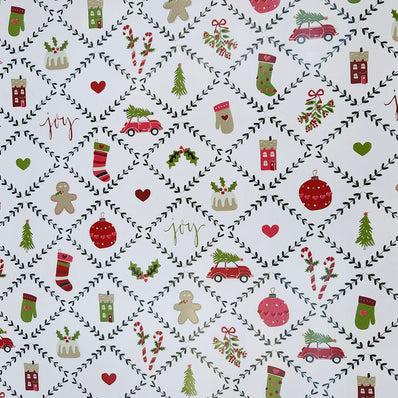 Criss Cross Christmas Wrapping Paper