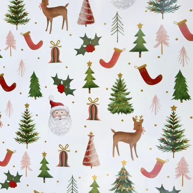 Forest Santa Wrapping Paper