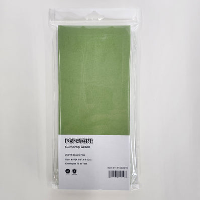 #10 Gumdrop Green Envelopes 25/Package