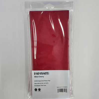 #10 Wild Cherry Policy Envelopes 25/Package