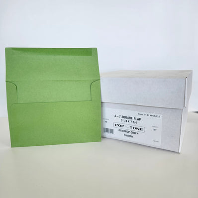 A7 Gumdrop Green Envelopes
