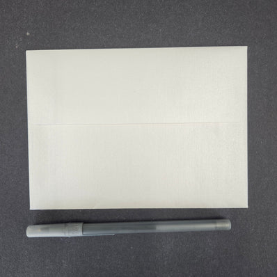 A6 White Pearl Metallic Linen Envelopes 25/Package
