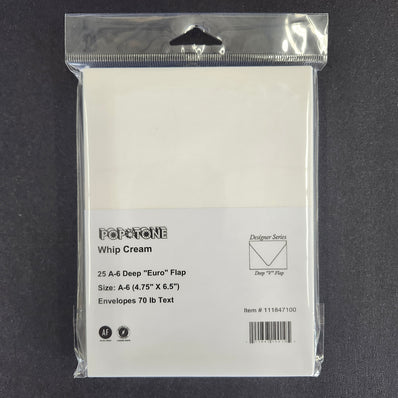 A6 Whip Cream Envelopes 25/Package