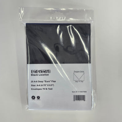 A6 Black Licorice Envelopes 25/Package