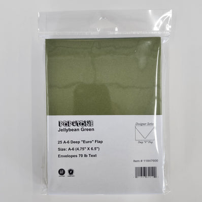 A6 Jellybean Green Envelopes 25/Package