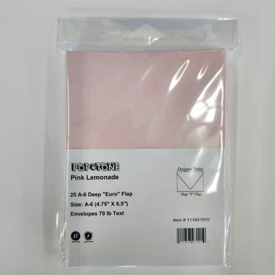 A6 Pink Lemonade Envelopes 25/Package