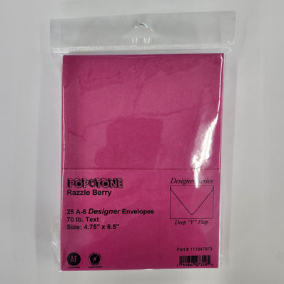 A6 Razzle Berry Envelopes 25/Package