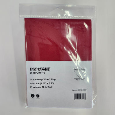 A6 Wild Cherry Envelopes 25/Package