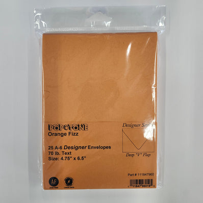 A6 Orange Fizz Envelopes 25/Package