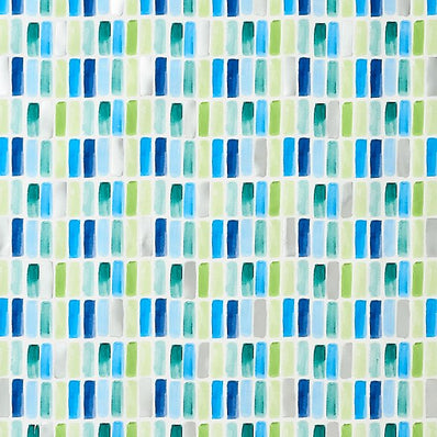 Blue Green Tile Stone Wrapping Paper