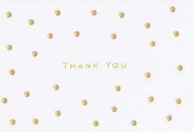 "Gold Dots" Thank You Note Cards