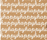 Happy Happy on Kraft Wrapping Paper