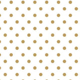 Mini Gold Polka Dots on White Wrapping Paper