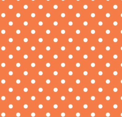 Orange with White Polka Dots Wrapping Paper