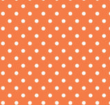 Orange with White Polka Dots Wrapping Paper