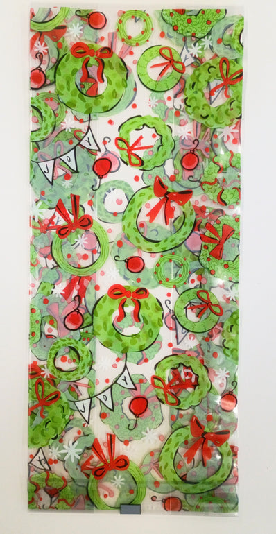 C2 Christmas Wreaths Cello Bags