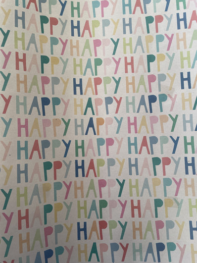 Kraft Happy Wrapping Paper