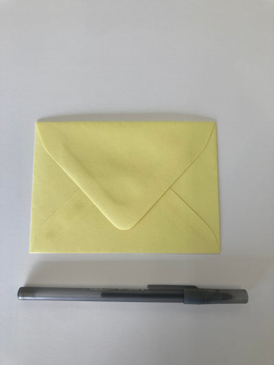 Banana Split pale yellow A1 envelope, 3.625 x 5.125 inches