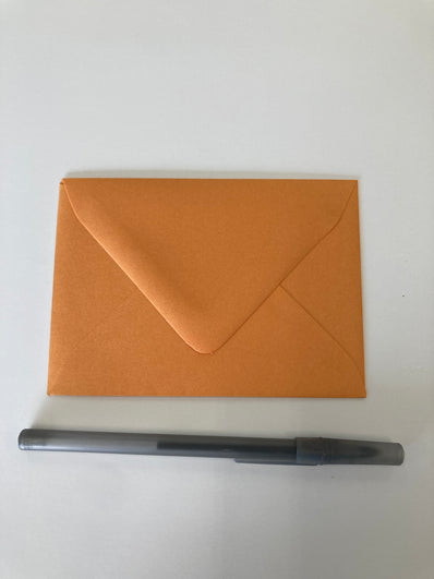 Orange Fizz A1 envelope, 3.625 x 5.125 inches