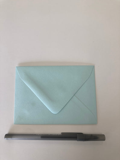 Sno Cone light blue A1 envelope, 3.625 x 5.125 inches