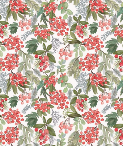Pine and Holly Wrapping Paper