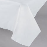 White Rectangle 54"X108" Plastic Tablecover