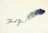 "Watercolor Quill" Thank You Note Cards