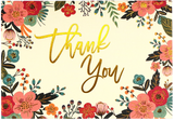 "Floral Frame" Thank You Note Cards