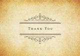 "Vintage Parchment" Thank You Note Cards