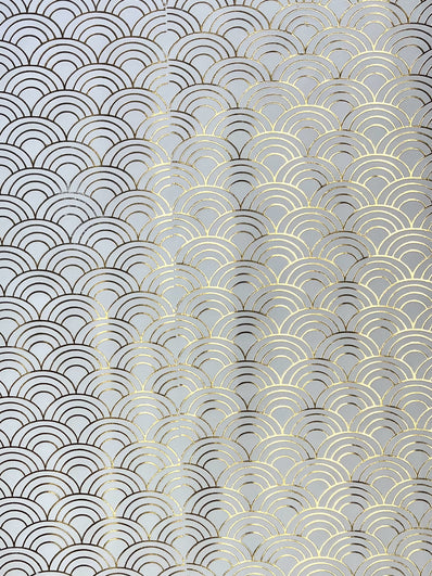 10' Gold Foil Art Deco Stone Wrapping Paper