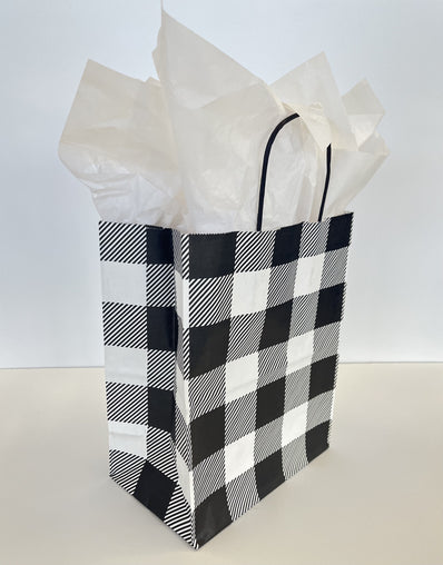 Black Buffalo Plaid Gift Bag CUB