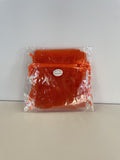 3x4 Orange Sheer Pouch