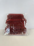 3x4 Burgundy Sheer Pouch