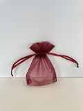 3x4 Burgundy Sheer Pouch
