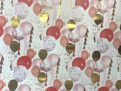 10' Balloons Stone Wrapping Paper