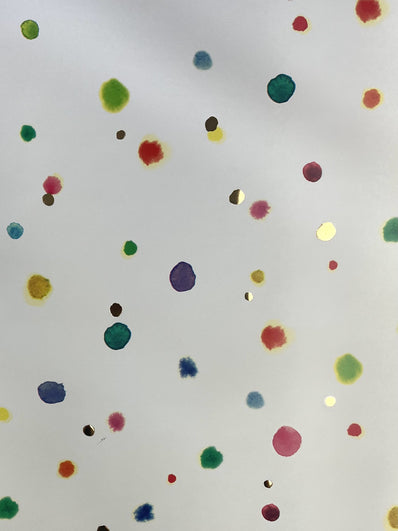 Watercolor Dots Happy Birthday Tissue Paper, 5 Sheets
