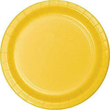 School Bus Yellow 7" Round Paper Plate
