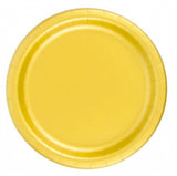 School Bus Yellow 9" Round Paper Plate