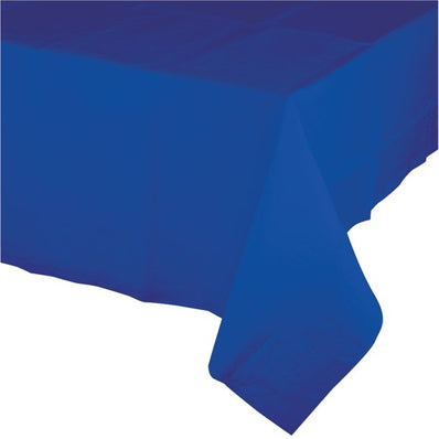 Cobalt Blue Rectangle 54"X108" Plastic Tablecover