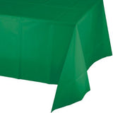 Emerald Green Rectangle 54"X108" Plastic Tablecover